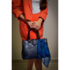BOLSA DE COURO LEGITIMO LUXO AZUL MARINHO - Image 8