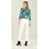 BLUSA CROPPED DE MANGA 3/4 EM PLANO VISCOSE DOCE TRAMA (M) - Image 3